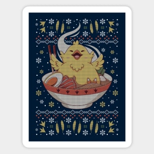 Fat Chocobo Ramen Christmas Magnet